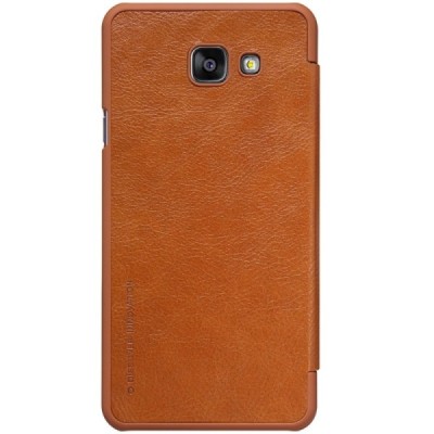 Greznais „Nillkin“ Qin sērijas ādas atvērams brūns Samsung Galaxy A5 (2016) A510 maciņš / Vacins.lv