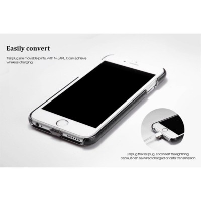 „Nillkin“ N-JARL Wireless Apple iPhone 6s melns apvalks ar bezvadu uzlādēšanas funkciju / Vacins.lv