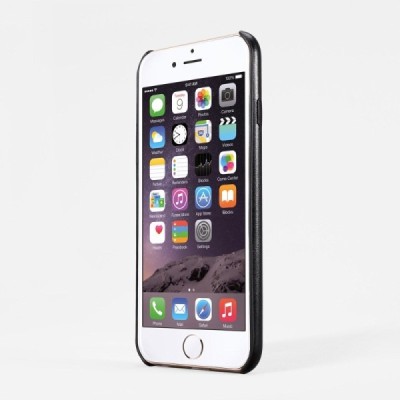„Amorus“ Slim Leather Apple iPhone 6s Plus juodas odinis dėklas - nugarėlė / Priedai.lt