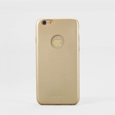 „Amorus“ Slim Leather Apple iPhone 6s Plus auksinis odinis dėklas - nugarėlė / Priedai.lt
