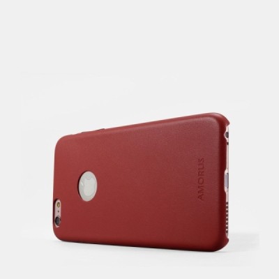 Apple iPhone 6s Plus „Amorus“ Slim Leather sarkans ādas apvalks / Vacins.lv