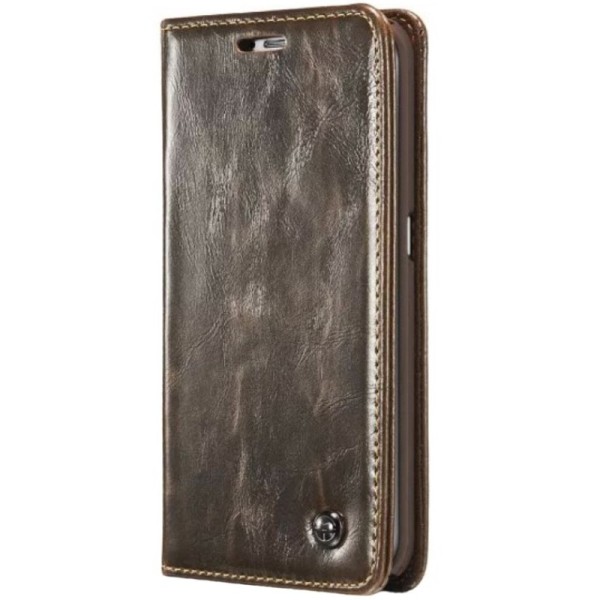 „CaseMe“ solidus atverčiamas dėklas - rudas (Galaxy S6 Edge)