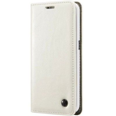 Samsung Galaxy S6 Edge+ Plus (G928) „CaseMe“ solīds atvēramais ādas balts maciņš - maks / Vacins.lv