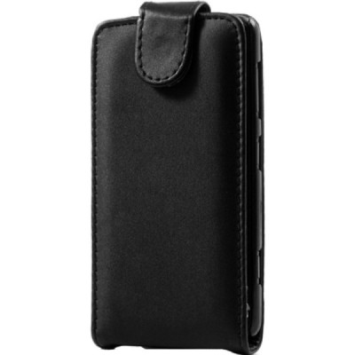 Nokia Lumia 625 klasisks ādas vertikāli atvēramais melns futrālis / Vacins.lv