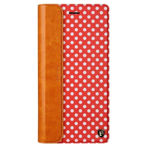 „Baseus“ Collocation solidus atverčiamas dėklas - raudonas/baltas (iPhone 6 Plus / 6s Plus)