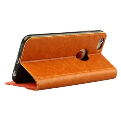 Apple iPhone 6 Plus / 6s Plus „Baseus“ Collocation solidus atverčiamas odinis raštuotas dėklas - knygutė (piniginė) - raudonas, 