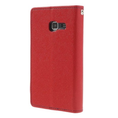 Samsung Galaxy Trend Lite (S7390) Mercury raudonas atverčiamas dėklas - piniginė / Priedai.lt