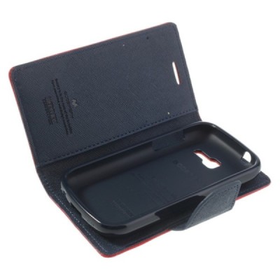 Samsung Galaxy Trend Lite (S7390) Mercury raudonas atverčiamas dėklas - piniginė / Priedai.lt