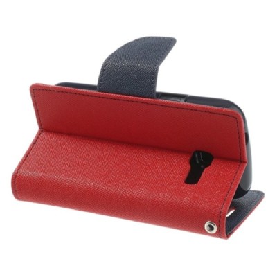 Samsung Galaxy Trend Lite (S7390) Mercury raudonas atverčiamas dėklas - piniginė / Priedai.lt