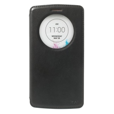 Roar Noble atverčiamas LG G3 D855 (D850, D851) juodas odinis dėklas / Priedai.lt