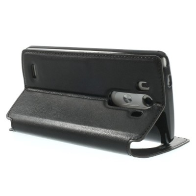 Roar Noble atverčiamas LG G3 D855 (D850, D851) juodas odinis dėklas / Priedai.lt