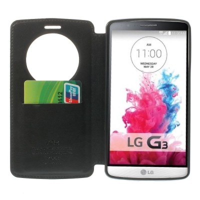 Roar Noble atverčiamas LG G3 D855 (D850, D851) juodas odinis dėklas / Priedai.lt