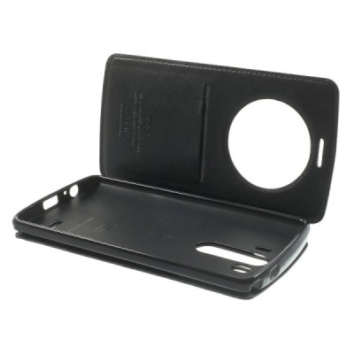 Roar Noble atverčiamas LG G3 D855 (D850, D851) juodas odinis dėklas / Priedai.lt