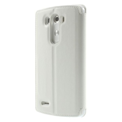 Roar Noble atverčiamas LG G3 D855 (D850, D851) baltas odinis dėklas / Priedai.lt