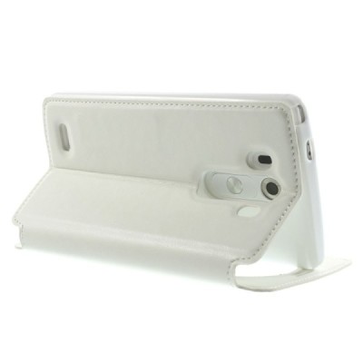 Roar Noble atverčiamas LG G3 D855 (D850, D851) baltas odinis dėklas / Priedai.lt