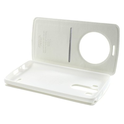 Roar Noble atverčiamas LG G3 D855 (D850, D851) baltas odinis dėklas / Priedai.lt