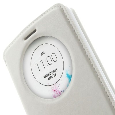 Roar Noble atverčiamas LG G3 D855 (D850, D851) baltas odinis dėklas / Priedai.lt