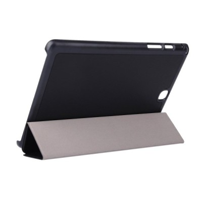 Samsung Galaxy Tab A 9.7 (T555, T550) atvēramais melns ādas maciņš - maks / Vacins.lv