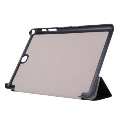 Samsung Galaxy Tab A 9.7 (T555, T550) atvēramais melns ādas maciņš - maks / Vacins.lv