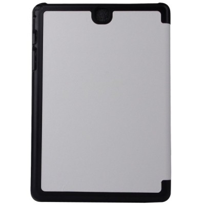 Samsung Galaxy Tab A 9.7 (T555, T550) atverčiamas šonu kaip knygutė baltas odinis dėklas / Priedai.lt