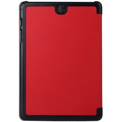 Samsung Galaxy Tab A 9.7 (T555, T550) atverčiamas šonu kaip knygutė raudonas odinis dėklas / Priedai.lt