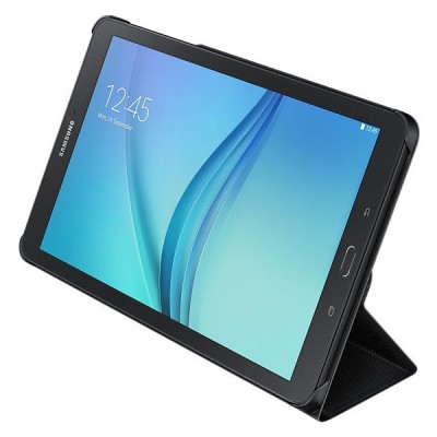 Origināls Samsung Galaxy Tab E 9.6 (T560) Book Cover ādas atvēramais melns maciņš / Vacins.lv