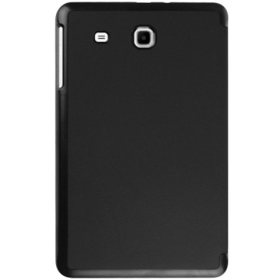 Samsung Galaxy Tab E 9,6 (T560) atverčiamas juodas odinis dėklas - knygutė (sulankstomas) / Priedai.lt