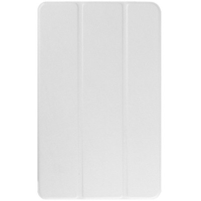 Samsung Galaxy Tab E 9,6 (T560) atverčiamas baltas odinis dėklas - knygutė (sulankstomas) / Priedai.lt