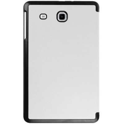 Samsung Galaxy Tab E 9,6 (T560) atverčiamas baltas odinis dėklas - knygutė (sulankstomas) / Priedai.lt