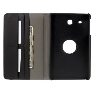 Samsung Galaxy Tab S2 8.0 (T715, T710) 4G LTE atvēramais melns ādas maciņš, grozās 360° grādu apjomā / Vacins.lv