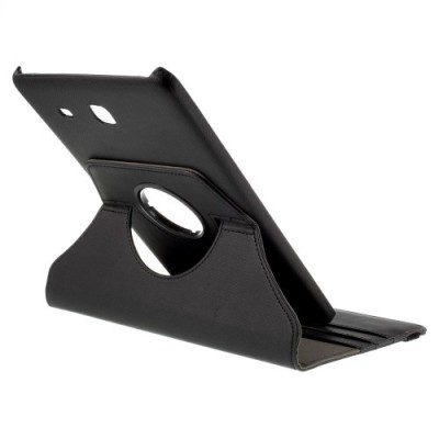 Samsung Galaxy Tab S2 8.0 (T715, T710) 4G LTE atvēramais melns ādas maciņš, grozās 360° grādu apjomā / Vacins.lv