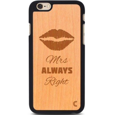 Apple iPhone 6 (6s) „Crafted Cover“ Mrs Always Right natūralaus medžio dėklas (šviesus medis, alksnis) / Priedai.lt