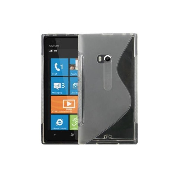 Silikoninis dėklas - skaidrus, matinis (Lumia 900)