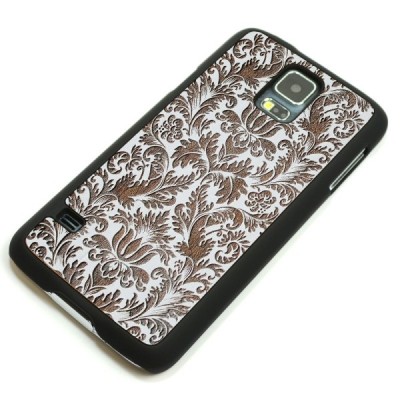 Samsung Galaxy S5 G900 (S5 Neo G903) „Crafted Cover“ Puķu dārzs dabīga koka telefona apvalks / Vacins.lv