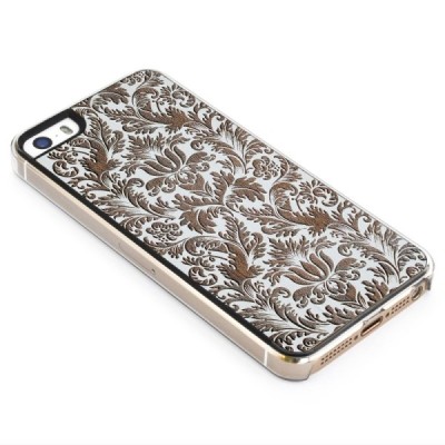 Apple iPhone SE (5, 5s) „Crafted Cover“ Gėlynas natūralaus medžio dėklas (tamsus medis) / Priedai.lt