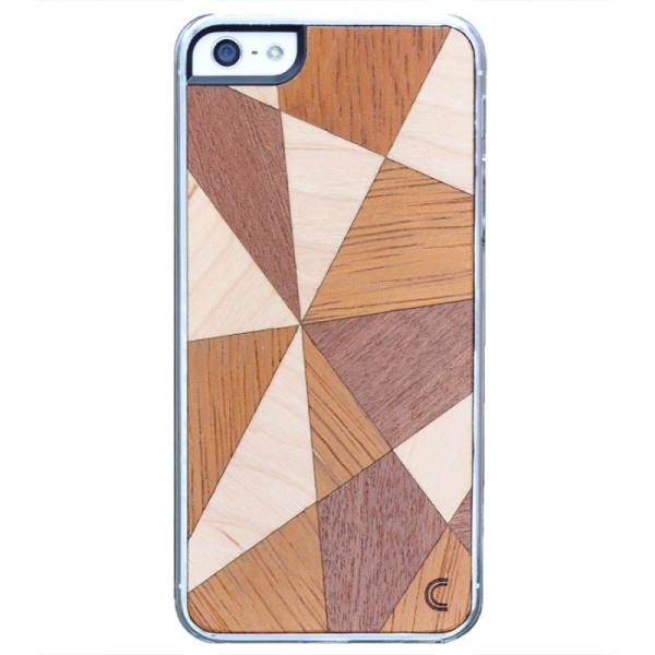 „Crafted Cover“ natūralaus medžio dėklas - Mozaika II (iPhone 5 / 5S / SE 2016)