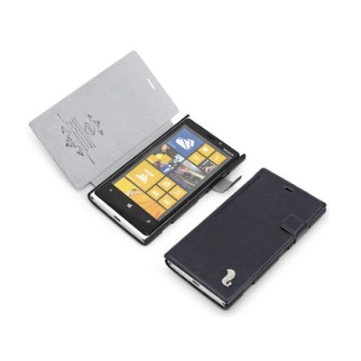 Klasikinis „HelloDeere“ British style odinis atverčiamas juodas Nokia Lumia 920 - dėklas (dėkliukas) / Priedai.lt