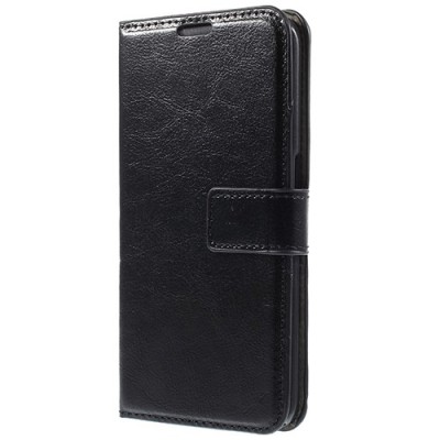 Motorola Nexus 6 atverčiamas juodas odinis dėklas - piniginė / Priedai.lt