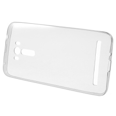 Asus Zenfone Selfie (ZD551KL) skaidrus (permatomas) silikoninis TPU ploniausias pasaulyje pilkas dėklas / Priedai.lt