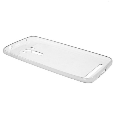 Asus Zenfone Selfie (ZD551KL) skaidrus (permatomas) silikoninis TPU ploniausias pasaulyje pilkas dėklas / Priedai.lt