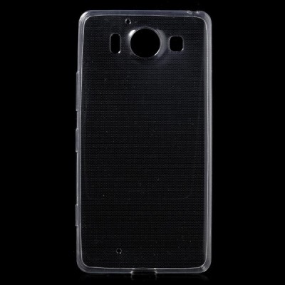 Microsoft Lumia 950 skaidrus (permatomas) kieto silikono TPU ploniausias pasaulyje dėklas / Priedai.lt