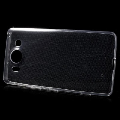 Microsoft Lumia 950 skaidrus (permatomas) kieto silikono TPU ploniausias pasaulyje dėklas / Priedai.lt