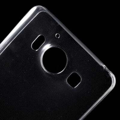 Microsoft Lumia 950 skaidrus (permatomas) kieto silikono TPU ploniausias pasaulyje dėklas / Priedai.lt
