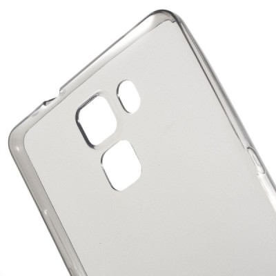 Huawei Honor 7 skaidrus (permatomas) silikoninis TPU ploniausias pasaulyje pilkas dėklas / Priedai.lt