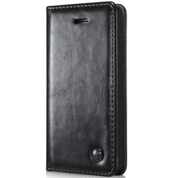 „CaseMe“ solidus atverčiamas dėklas - juodas (iPhone 5 / 5S / SE 2016)