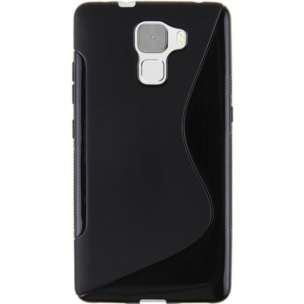 Cieta silikona (TPU) apvalks - melns (Honor 7)