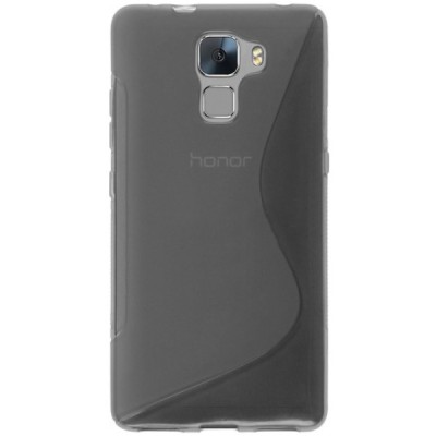 Huawei Honor 7 cieta silikona (TPU) dzidrs (pelēks) un matēts apvalks / Vacins.lv