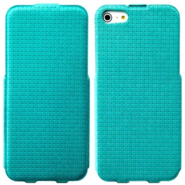 „Banpa“ Woven vertikaliai atverčiamas dėklas - mėtinis (iPhone 5 / 5S / SE 2016)