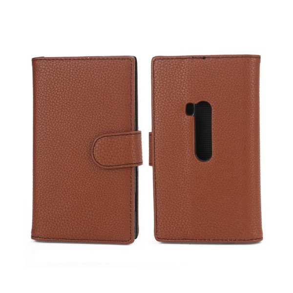 Atverčiamas dėklas, piniginė - rudas (Lumia 920)