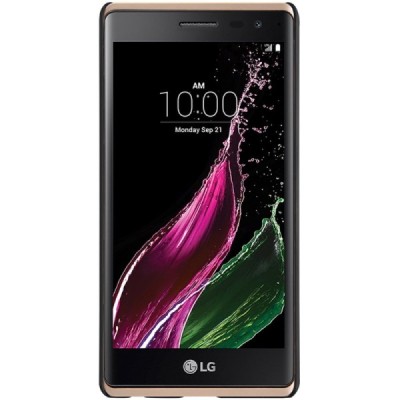 LG Zero (H650E) Nillkin Frosted Shield melns plastmasas apvalks + ekrāna aizsargplēve / Vacins.lv